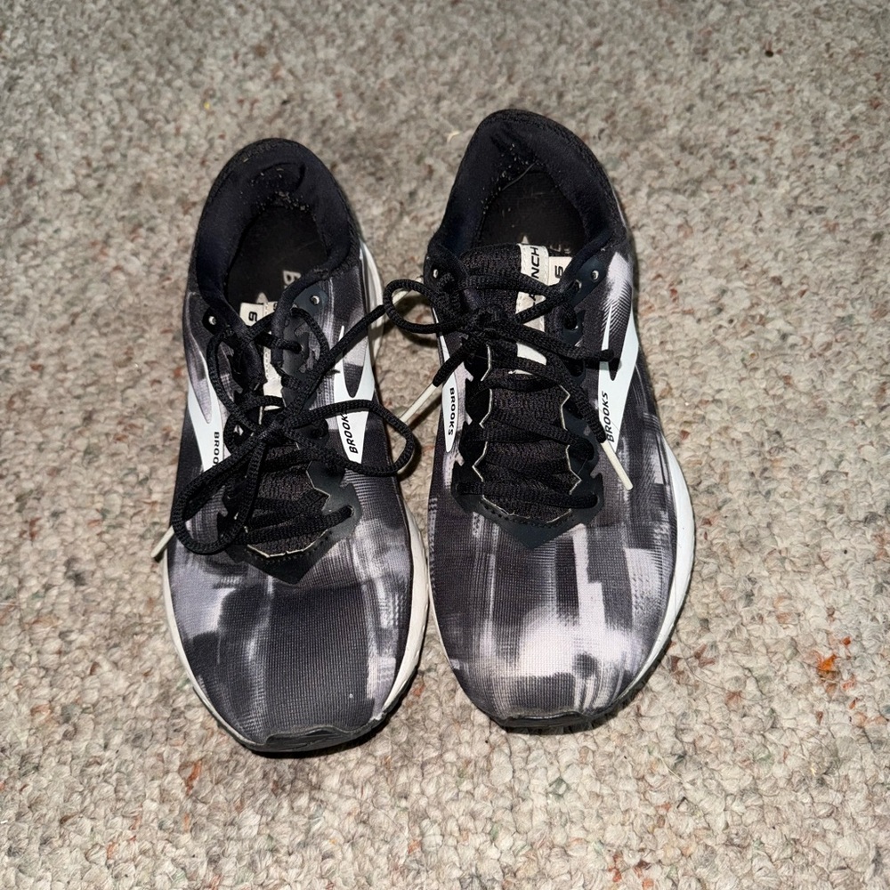 Brooks Black and White Athletic Shoes